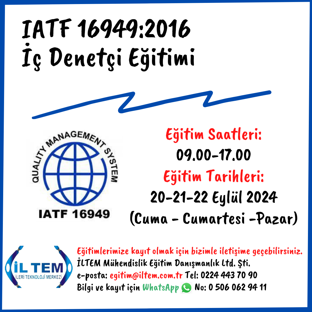 IATF 16949:2016  DENET ETM 20-21-22 Eyll 2024 BURSA