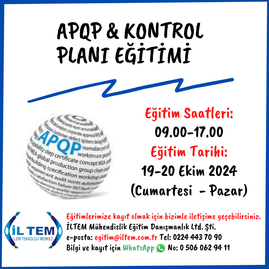 APQP & KONTROL PLANI ETM(YEN) 19-20 Ekim 2024 BURSA