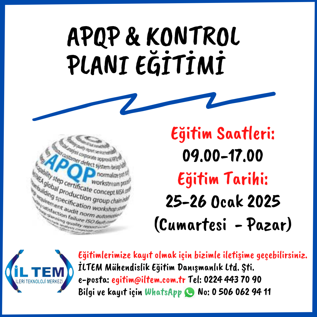 APQP & KONTROL PLANI E?YTYMY(YENY) 25-26 Ocak 2025 BURSA