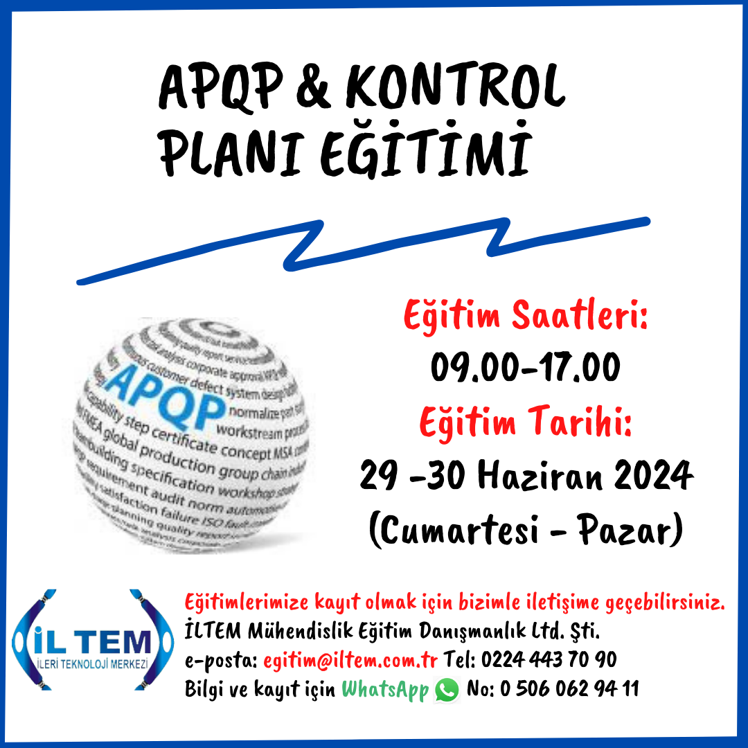 APQP & KONTROL PLANI ETM (YEN)  29-30 Haziran 2024 BURSA