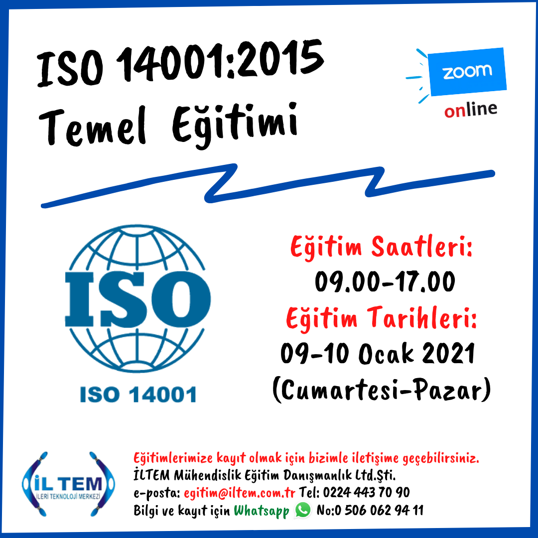 ISO 14001:2015 TEMEL ETM 09 OCAK 2021 DE ONLINE OLARAK BALIYOR BURSA